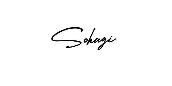 How to make Sohagi name signature. Use AmerikaSignatureDemo-Regular style for creating short signs online. This is the latest handwritten sign. Sohagi signature style 3 images and pictures png