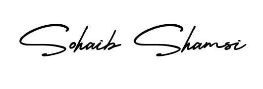 The AmerikaSignatureDemo-Regular lettering style adds unique flourish to name Sohaib Shamsi. Stand out with a custom digital autograph made in seconds. Sohaib Shamsi signature style 3 images and pictures png