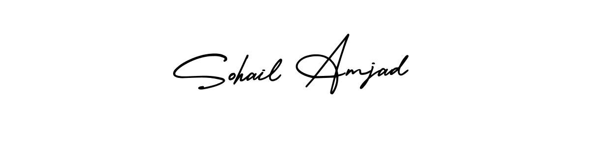 Design your own signature with our free online signature maker. With this signature software, you can create a handwritten (AmerikaSignatureDemo-Regular) signature for name Sohail Amjad. Sohail Amjad signature style 3 images and pictures png