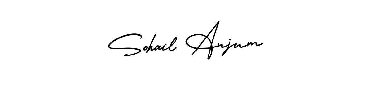 Use a signature maker to create a handwritten signature online. With this signature software, you can design (AmerikaSignatureDemo-Regular) your own signature for name Sohail Anjum. Sohail Anjum signature style 3 images and pictures png