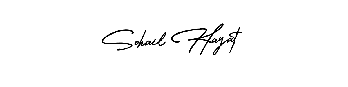 How to make Sohail Hayat signature? AmerikaSignatureDemo-Regular is a professional autograph style. Create handwritten signature for Sohail Hayat name. Sohail Hayat signature style 3 images and pictures png
