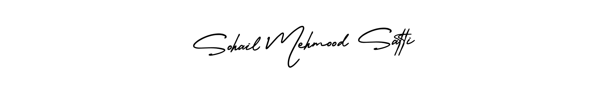 Make a beautiful signature design for name Sohail Mehmood Satti. With this signature (AmerikaSignatureDemo-Regular) style, you can create a handwritten signature for free. Sohail Mehmood Satti signature style 3 images and pictures png