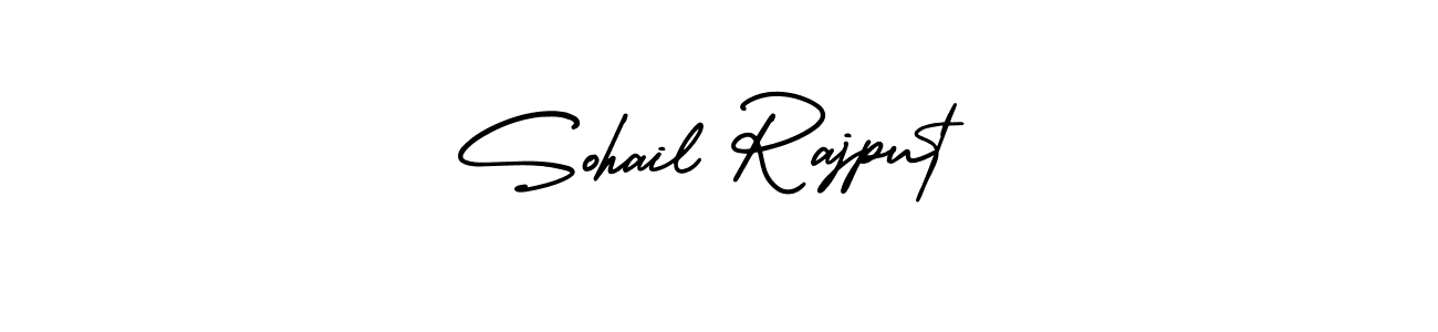 Sohail Rajput stylish signature style. Best Handwritten Sign (AmerikaSignatureDemo-Regular) for my name. Handwritten Signature Collection Ideas for my name Sohail Rajput. Sohail Rajput signature style 3 images and pictures png