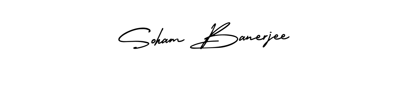 How to Draw Soham Banerjee signature style? AmerikaSignatureDemo-Regular is a latest design signature styles for name Soham Banerjee. Soham Banerjee signature style 3 images and pictures png