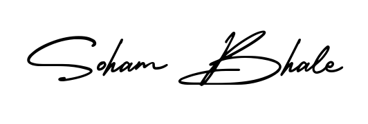 Give your name Soham Bhale an exquisite flair with the AmerikaSignatureDemo-Regular script font. Ideal for contracts, resumes, and formal letterheads. Soham Bhale signature style 3 images and pictures png