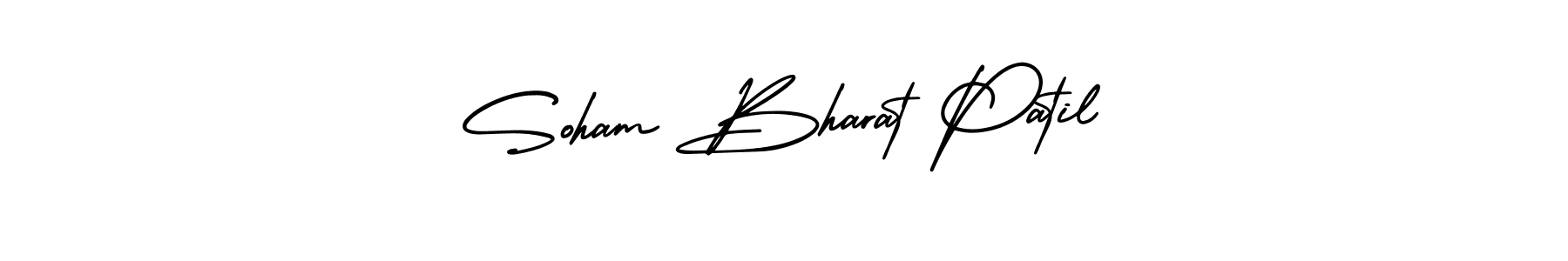 Soham Bharat Patil stylish signature style. Best Handwritten Sign (AmerikaSignatureDemo-Regular) for my name. Handwritten Signature Collection Ideas for my name Soham Bharat Patil. Soham Bharat Patil signature style 3 images and pictures png