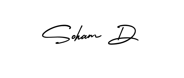 Best and Professional Signature Style for Soham D. AmerikaSignatureDemo-Regular Best Signature Style Collection. Soham D signature style 3 images and pictures png