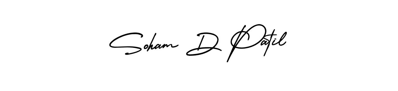 Soham D Patil stylish signature style. Best Handwritten Sign (AmerikaSignatureDemo-Regular) for my name. Handwritten Signature Collection Ideas for my name Soham D Patil. Soham D Patil signature style 3 images and pictures png