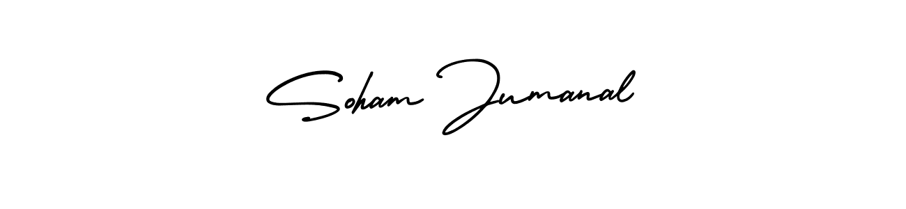 Also You can easily find your signature by using the search form. We will create Soham Jumanal name handwritten signature images for you free of cost using AmerikaSignatureDemo-Regular sign style. Soham Jumanal signature style 3 images and pictures png