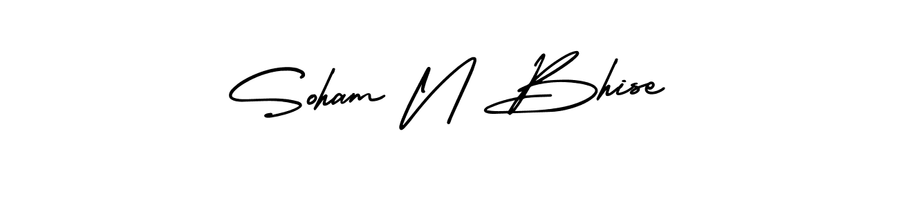 Check out images of Autograph of Soham N Bhise name. Actor Soham N Bhise Signature Style. AmerikaSignatureDemo-Regular is a professional sign style online. Soham N Bhise signature style 3 images and pictures png