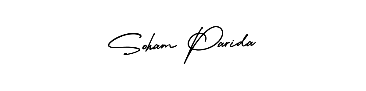 Make a beautiful signature design for name Soham Parida. With this signature (AmerikaSignatureDemo-Regular) style, you can create a handwritten signature for free. Soham Parida signature style 3 images and pictures png