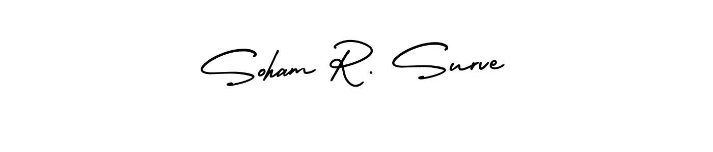 Also You can easily find your signature by using the search form. We will create Soham R. Surve name handwritten signature images for you free of cost using AmerikaSignatureDemo-Regular sign style. Soham R. Surve signature style 3 images and pictures png