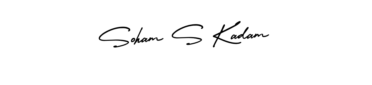 Design your own signature with our free online signature maker. With this signature software, you can create a handwritten (AmerikaSignatureDemo-Regular) signature for name Soham S Kadam. Soham S Kadam signature style 3 images and pictures png