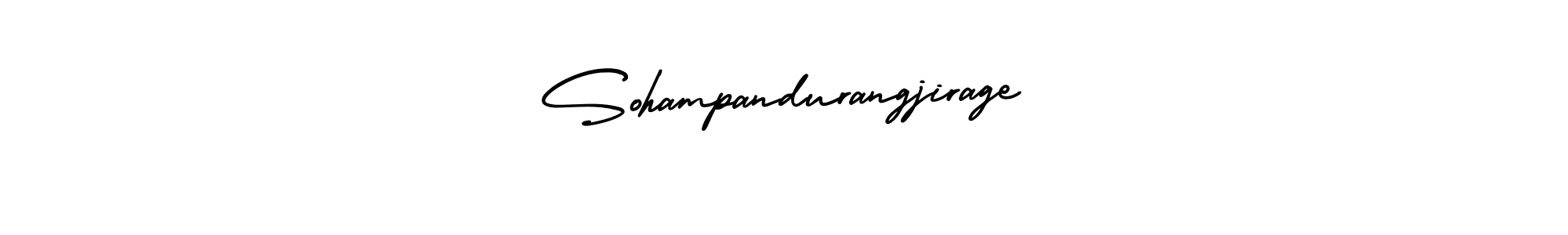 This is the best signature style for the Sohampandurangjirage name. Also you like these signature font (AmerikaSignatureDemo-Regular). Mix name signature. Sohampandurangjirage signature style 3 images and pictures png