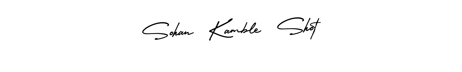 This is the best signature style for the Sohan  Kamble  Shot name. Also you like these signature font (AmerikaSignatureDemo-Regular). Mix name signature. Sohan  Kamble  Shot signature style 3 images and pictures png