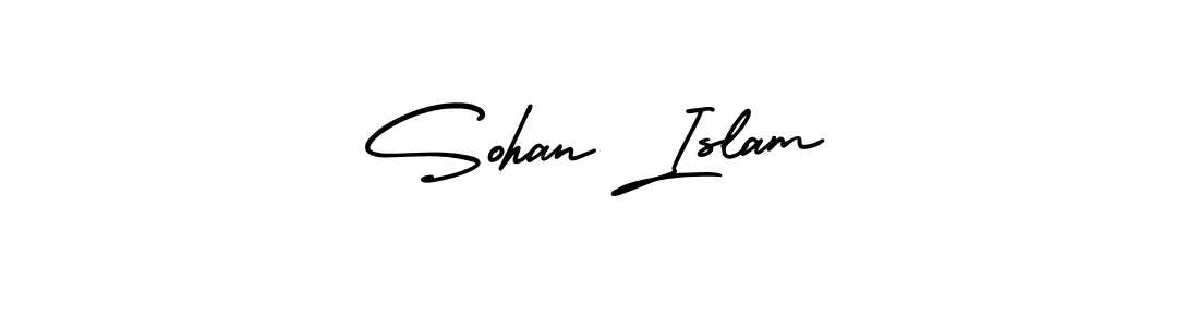Make a beautiful signature design for name Sohan Islam. With this signature (AmerikaSignatureDemo-Regular) style, you can create a handwritten signature for free. Sohan Islam signature style 3 images and pictures png