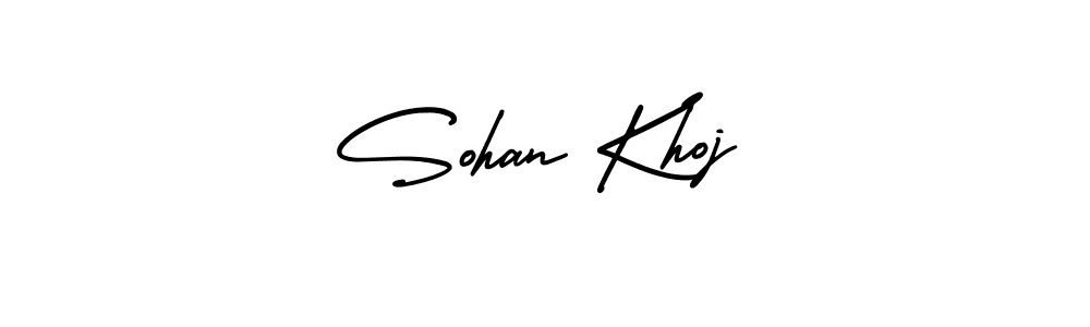 Use a signature maker to create a handwritten signature online. With this signature software, you can design (AmerikaSignatureDemo-Regular) your own signature for name Sohan Khoj. Sohan Khoj signature style 3 images and pictures png