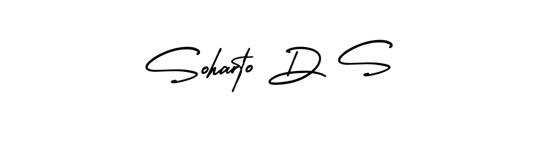 Create a beautiful signature design for name Soharto D S. With this signature (AmerikaSignatureDemo-Regular) fonts, you can make a handwritten signature for free. Soharto D S signature style 3 images and pictures png