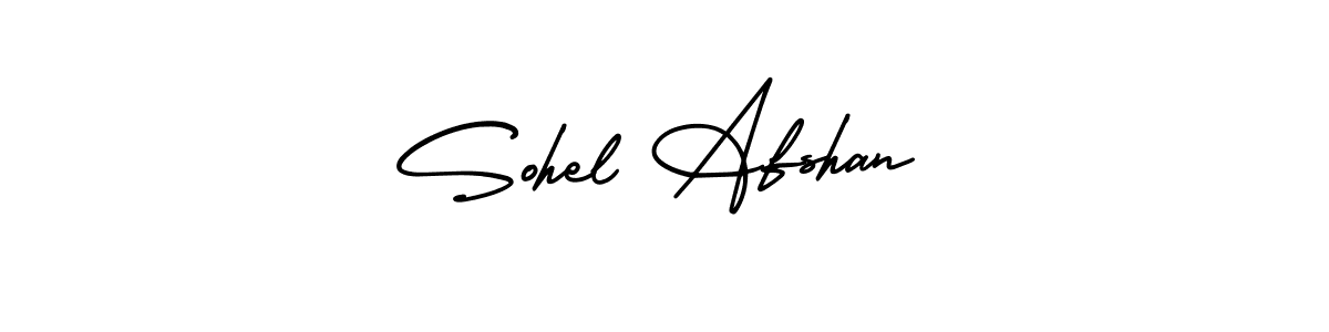 Make a beautiful signature design for name Sohel Afshan. With this signature (AmerikaSignatureDemo-Regular) style, you can create a handwritten signature for free. Sohel Afshan signature style 3 images and pictures png