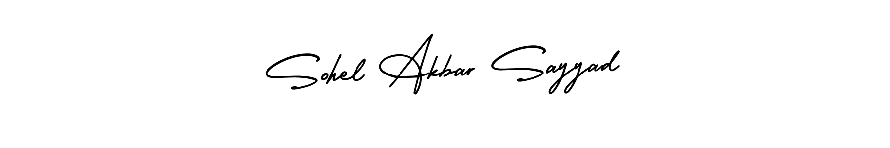 Sohel Akbar Sayyad stylish signature style. Best Handwritten Sign (AmerikaSignatureDemo-Regular) for my name. Handwritten Signature Collection Ideas for my name Sohel Akbar Sayyad. Sohel Akbar Sayyad signature style 3 images and pictures png