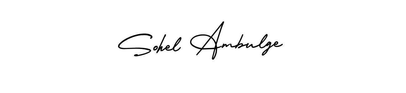 AmerikaSignatureDemo-Regular is a professional signature style that is perfect for those who want to add a touch of class to their signature. It is also a great choice for those who want to make their signature more unique. Get Sohel Ambulge name to fancy signature for free. Sohel Ambulge signature style 3 images and pictures png