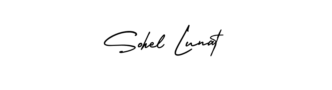 This is the best signature style for the Sohel Lunat name. Also you like these signature font (AmerikaSignatureDemo-Regular). Mix name signature. Sohel Lunat signature style 3 images and pictures png