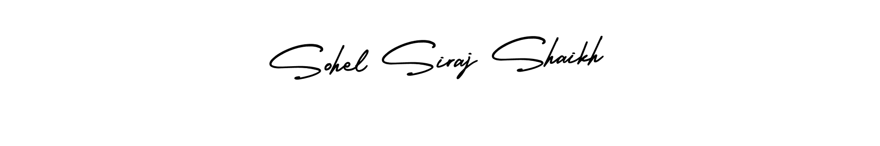 How to make Sohel Siraj Shaikh name signature. Use AmerikaSignatureDemo-Regular style for creating short signs online. This is the latest handwritten sign. Sohel Siraj Shaikh signature style 3 images and pictures png