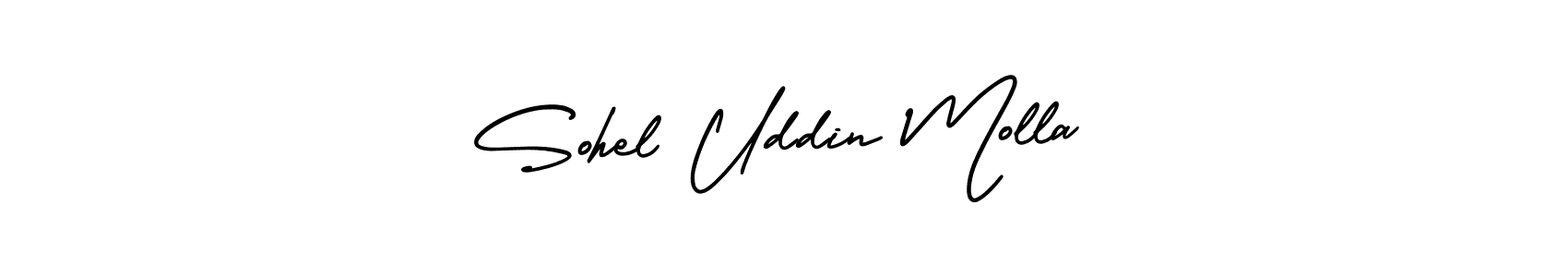 Sohel Uddin Molla stylish signature style. Best Handwritten Sign (AmerikaSignatureDemo-Regular) for my name. Handwritten Signature Collection Ideas for my name Sohel Uddin Molla. Sohel Uddin Molla signature style 3 images and pictures png