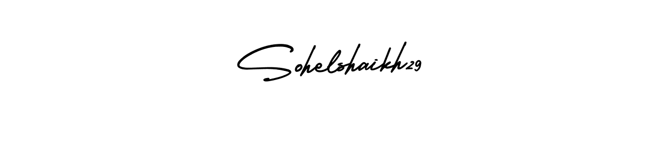 Design your own signature with our free online signature maker. With this signature software, you can create a handwritten (AmerikaSignatureDemo-Regular) signature for name Sohelshaikh29. Sohelshaikh29 signature style 3 images and pictures png