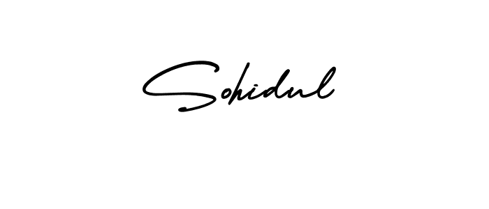 Use a signature maker to create a handwritten signature online. With this signature software, you can design (AmerikaSignatureDemo-Regular) your own signature for name Sohidul. Sohidul signature style 3 images and pictures png