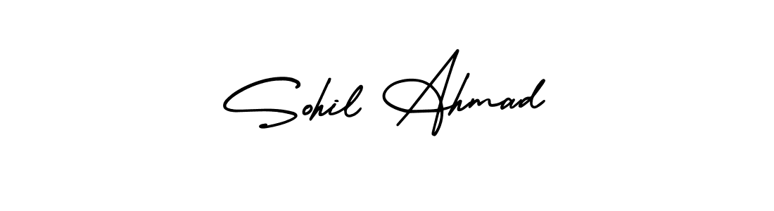 Make a short Sohil Ahmad signature style. Manage your documents anywhere anytime using AmerikaSignatureDemo-Regular. Create and add eSignatures, submit forms, share and send files easily. Sohil Ahmad signature style 3 images and pictures png