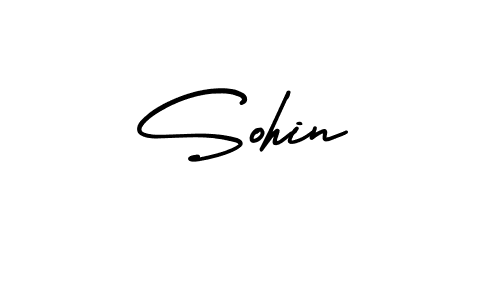 You should practise on your own different ways (AmerikaSignatureDemo-Regular) to write your name (Sohin) in signature. don't let someone else do it for you. Sohin signature style 3 images and pictures png
