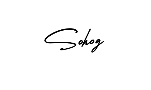 How to make Sohog name signature. Use AmerikaSignatureDemo-Regular style for creating short signs online. This is the latest handwritten sign. Sohog signature style 3 images and pictures png