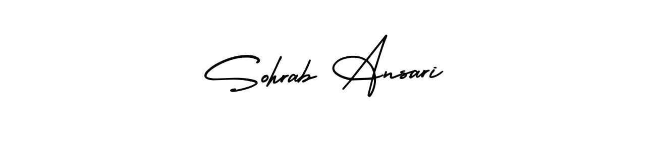 You should practise on your own different ways (AmerikaSignatureDemo-Regular) to write your name (Sohrab Ansari) in signature. don't let someone else do it for you. Sohrab Ansari signature style 3 images and pictures png
