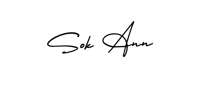 Create a beautiful signature design for name Sok Ann. With this signature (AmerikaSignatureDemo-Regular) fonts, you can make a handwritten signature for free. Sok Ann signature style 3 images and pictures png