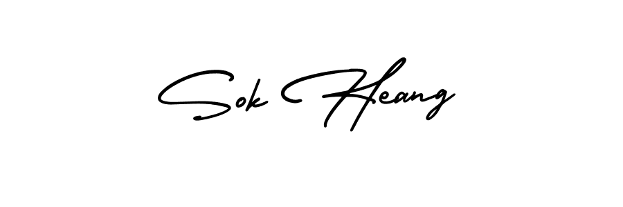 Also You can easily find your signature by using the search form. We will create Sok Heang name handwritten signature images for you free of cost using AmerikaSignatureDemo-Regular sign style. Sok Heang signature style 3 images and pictures png