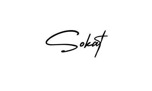 Use a signature maker to create a handwritten signature online. With this signature software, you can design (AmerikaSignatureDemo-Regular) your own signature for name Sokat. Sokat signature style 3 images and pictures png