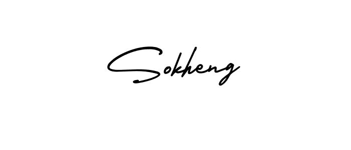 Sokheng stylish signature style. Best Handwritten Sign (AmerikaSignatureDemo-Regular) for my name. Handwritten Signature Collection Ideas for my name Sokheng. Sokheng signature style 3 images and pictures png