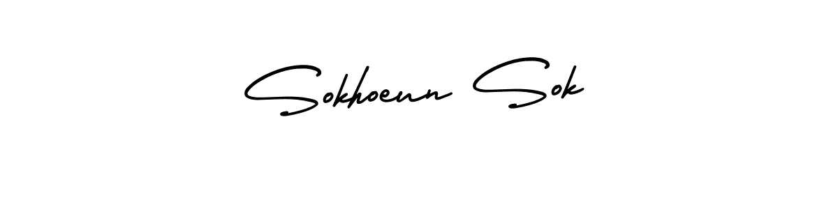 How to Draw Sokhoeun Sok signature style? AmerikaSignatureDemo-Regular is a latest design signature styles for name Sokhoeun Sok. Sokhoeun Sok signature style 3 images and pictures png