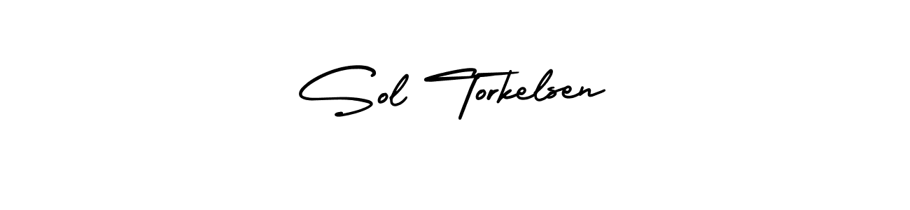 Best and Professional Signature Style for Sol Torkelsen. AmerikaSignatureDemo-Regular Best Signature Style Collection. Sol Torkelsen signature style 3 images and pictures png