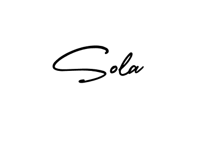 Design your own signature with our free online signature maker. With this signature software, you can create a handwritten (AmerikaSignatureDemo-Regular) signature for name Sola. Sola signature style 3 images and pictures png