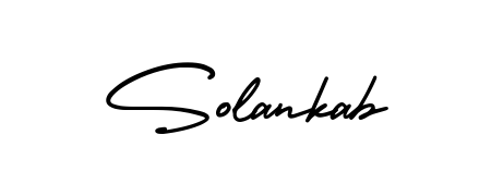 Make your name Solankab memorable on every contract using AmerikaSignatureDemo-Regular autograph style. Instant transparent background export available. Solankab signature style 3 images and pictures png