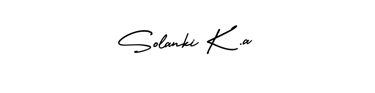 Also we have Solanki K .a name is the best signature style. Create professional handwritten signature collection using AmerikaSignatureDemo-Regular autograph style. Solanki K .a signature style 3 images and pictures png