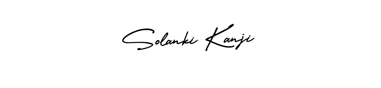 Design your own signature with our free online signature maker. With this signature software, you can create a handwritten (AmerikaSignatureDemo-Regular) signature for name Solanki Kanji. Solanki Kanji signature style 3 images and pictures png