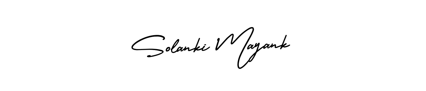 Make a beautiful signature design for name Solanki Mayank. With this signature (AmerikaSignatureDemo-Regular) style, you can create a handwritten signature for free. Solanki Mayank signature style 3 images and pictures png