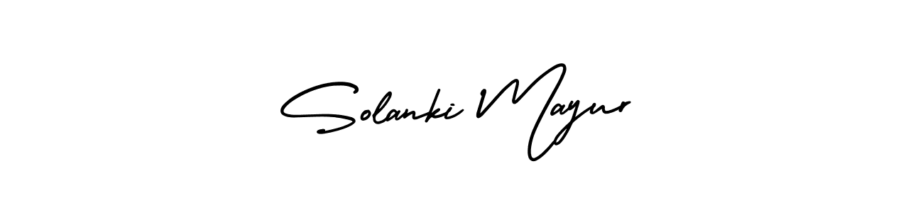 Use a signature maker to create a handwritten signature online. With this signature software, you can design (AmerikaSignatureDemo-Regular) your own signature for name Solanki Mayur. Solanki Mayur signature style 3 images and pictures png