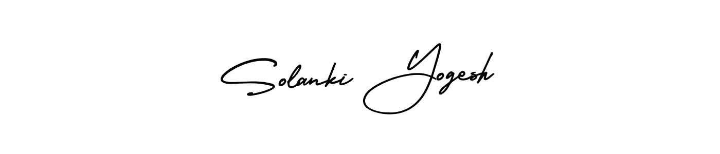 This is the best signature style for the Solanki Yogesh name. Also you like these signature font (AmerikaSignatureDemo-Regular). Mix name signature. Solanki Yogesh signature style 3 images and pictures png