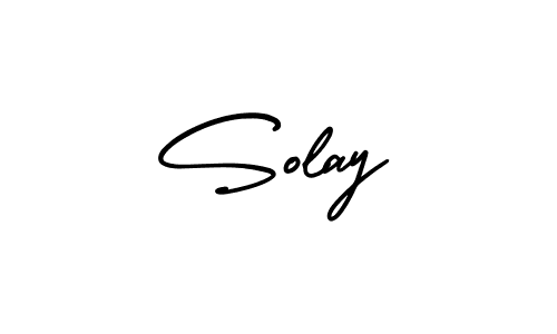Design your own signature with our free online signature maker. With this signature software, you can create a handwritten (AmerikaSignatureDemo-Regular) signature for name Solay. Solay signature style 3 images and pictures png