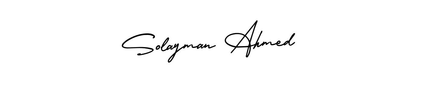 Make a beautiful signature design for name Solayman Ahmed. Use this online signature maker to create a handwritten signature for free. Solayman Ahmed signature style 3 images and pictures png
