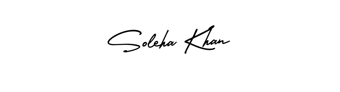 This is the best signature style for the Soleha Khan name. Also you like these signature font (AmerikaSignatureDemo-Regular). Mix name signature. Soleha Khan signature style 3 images and pictures png